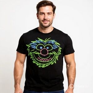 The Muppets Character Graphic Tee Black Size L